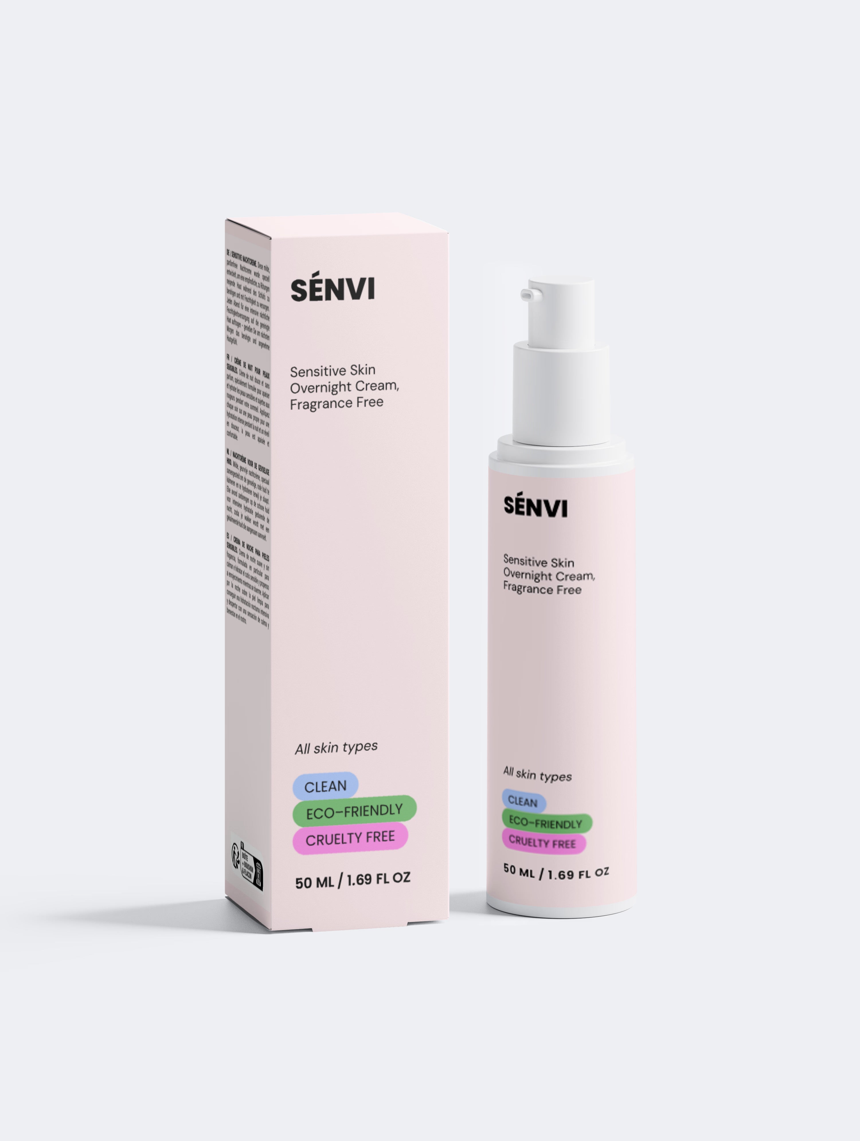 Sensitive Skin Overnight Cream, Fragrance Free